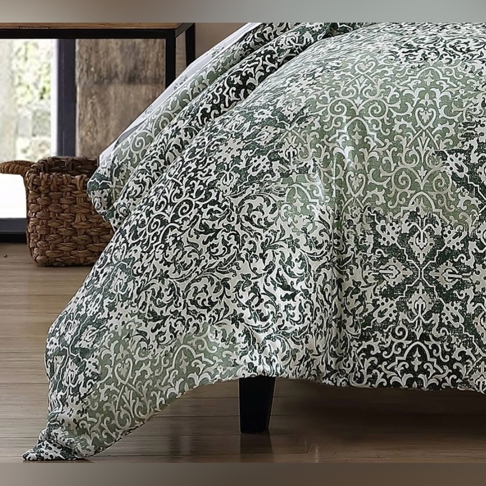 Stone Cottage Abingdon Green Duvet Set Queen New - Picture 4 of 10
